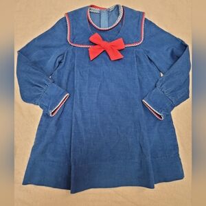 Vintage Chocolate Soup Blue Red Sailor Dress Sz 4